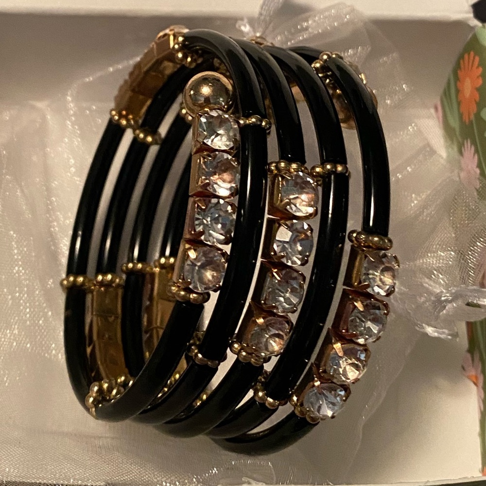 NIB Plunder Design Adrian Bracelet Black with stones Beautiful 😍